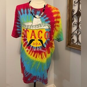 Tie Dye Tee
Taco 30a
S
Gildan Heavy Cotton
Size Large